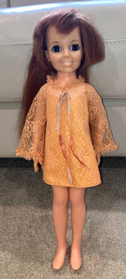 Crissy Doll 18 inch Growing Auburn Red Hair 1969 Original Dress Works Vtg Ideal