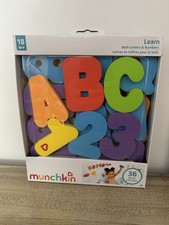 Munchkin Bath Letters and Numbers Set 36-Piece Foam Multicolor Brand New Sealed