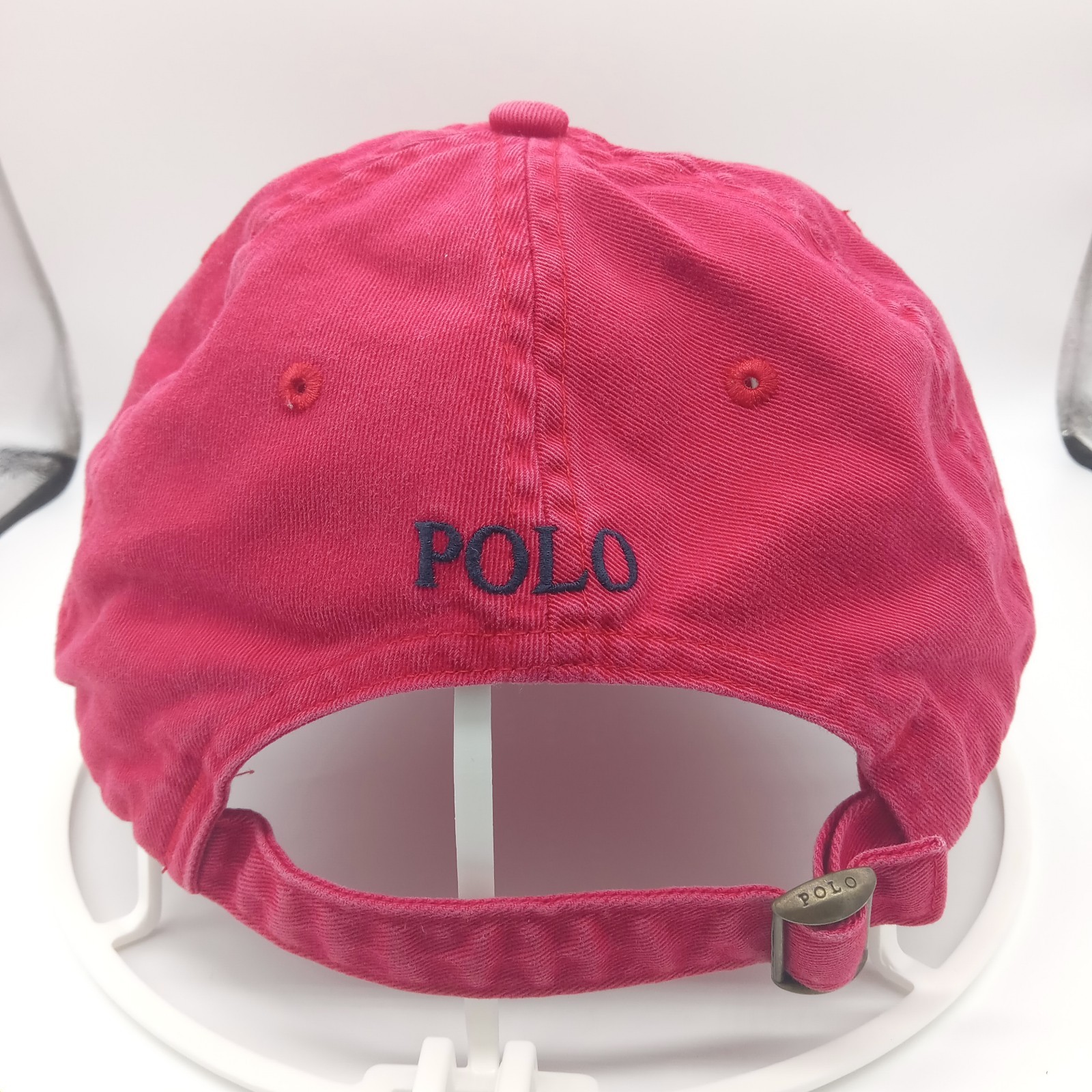 Cappello Berretto Baseball Polo Ralph Lauren Uomo Pony Sbiadito Vintage Rosso Cinghia Regolabile