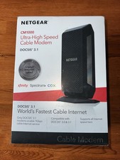 NETGEAR CM1000 Gigabit Cable Modem DOCSIS 3.1 Ultra High Speed No Power Cord