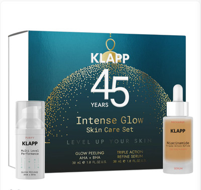 Klapp Cosmetics Intense Glow Peeling Skin Care Set Weinachten 2025
