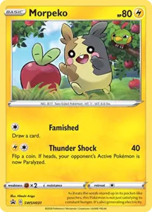Morpeko - SWSH031 - Pokemon Sword & Shield Promo Ultra Rare Holo Card NM