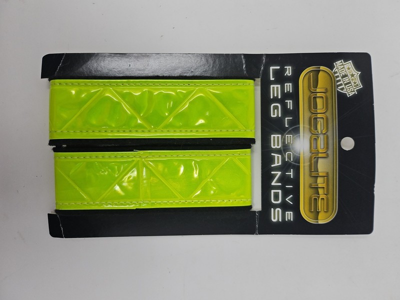Jogalite Reflective Arm/Leg Bands - 360° Visibility - High-Vis Neon Yellow - New