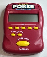Vintage Radica Pocket Poker / Draw and Deuces / 1997 Handheld Travel Game Tested