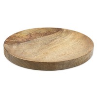 Mango Holz Servier Platte Rund - 30 Cm - Holz Vorspeisen Tapas Teller Tisch Deko