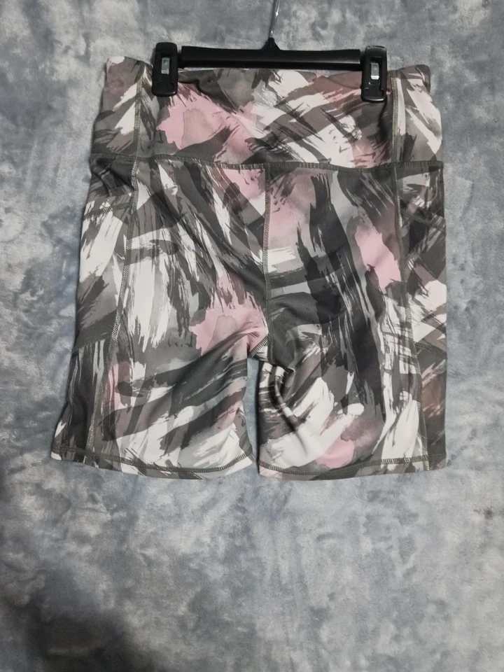 Gaiam йоги мотоциклиста шорты женщин средний серый розовый высоты боковые карманы Athletic - Изображение 2 из 4