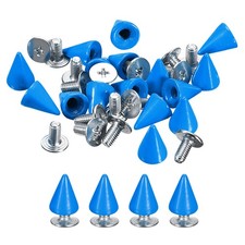 20 Sets Cone Spikes Studs 7x10mm Studs and Spike Screw Back Rivet Blue