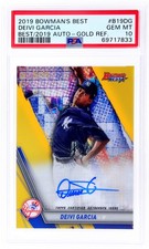 2019 Bowman's Best of '19 Auto Gold Refractor Deivi Garcia #B19DG /50 /30 PSA 10