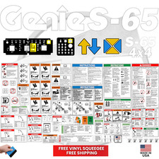 Fits Genie S-65 Decal Kit Boom Lift Stickers - Free Shipping - 3m Vinyl