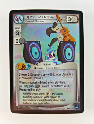 DJ Pon-3 & Octavia, Crowd Pleasers #46 SR - My Little Pony CCG (2015) Foil