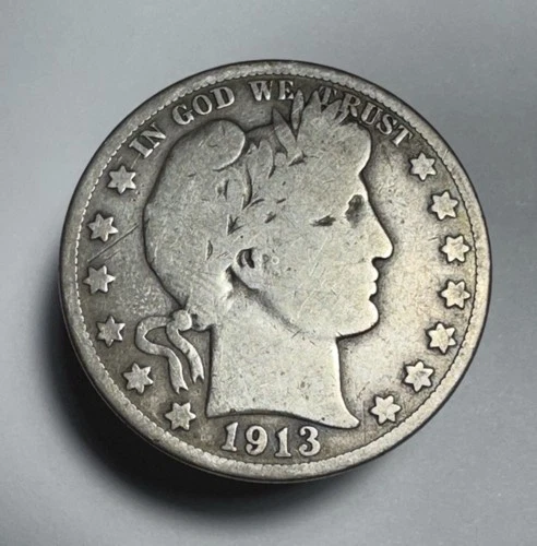 1913 S Barber Silver Half Dollar -0751