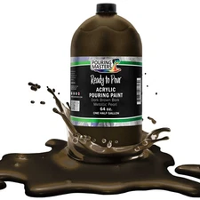 Pouring Masters Dark Brown Bark Metallic Pearl 64oz Water-Based Acrylic Paint