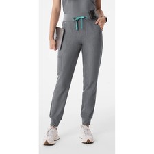 FIGS Women Grey Heather Zamora Jogger Scrub Pants L