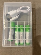 4Pack Rechargeable AAA Lithium ion li-ion Batteries 1.5V With USB C Cable
