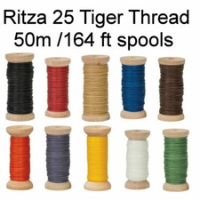 US SELLER Ritza Tiger Thread 50M SPOOL  164 ft .8mm .6mm 1mm 1.2mm Leather