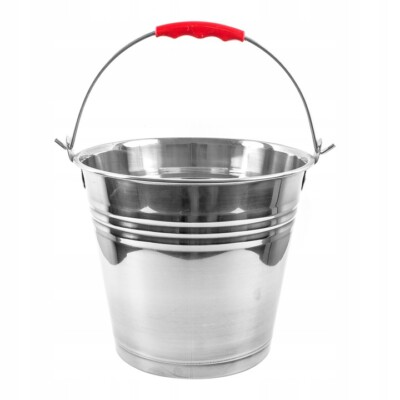 Edelstahleimer 5L 7L 10L 12L 16L Metalleimer Wassereimer Zinkeimer Eimer Garten