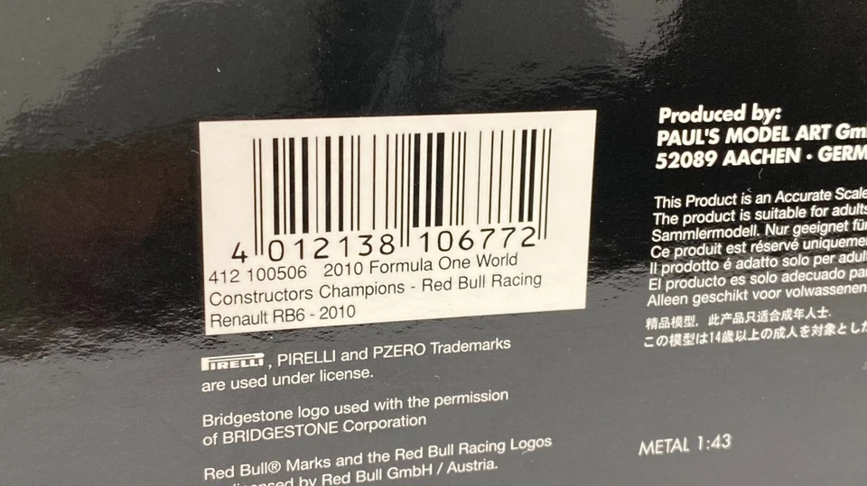 Red Bull Racing RB6 Set Vettel/Webber, 2010 Formula 1, 1:43 Minichamps 412100506 - Image 4 of 4