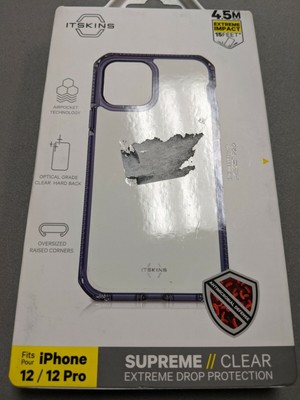 Itskins Supreme Clear Case For Apple Iphone 12 12 Pro Deep Blue Transparent Ebay