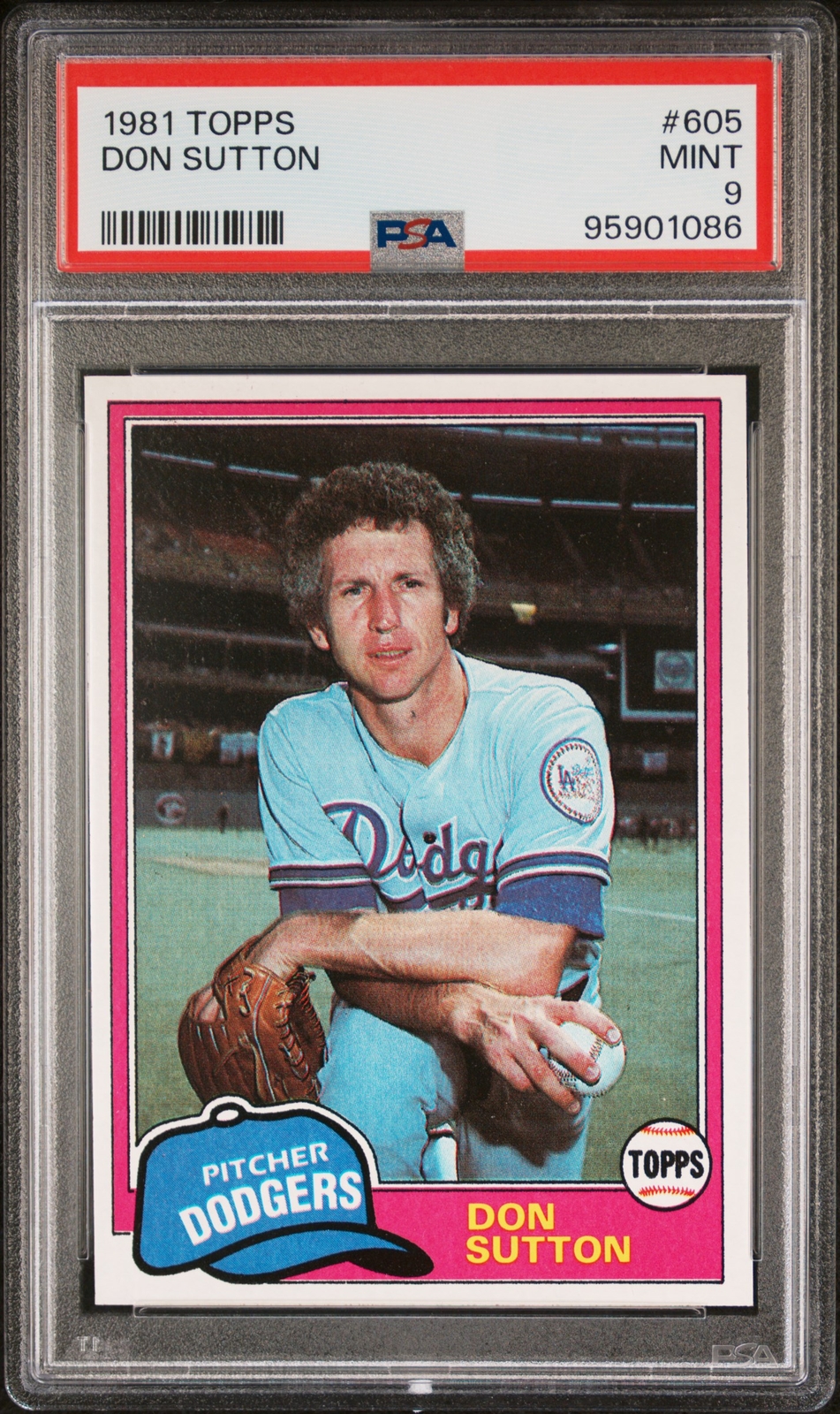1981 TOPPS #605 DON SUTTON PSA 9