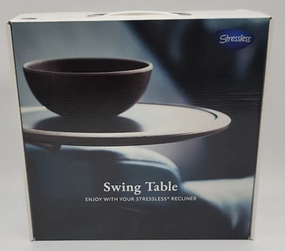 Ekornes Stressless Swing Table - *BRAND NEW* - Brown Stain