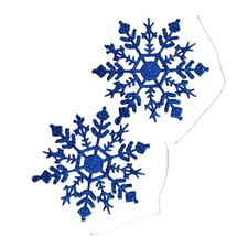 Image of Heavy Glittered Large Snowflakes BLING XMAS DECORATION Super Shiny!