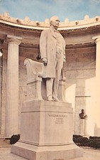 William McKinley Memorial Niles Ohio OH statue Patriotic Vtg Postcard A56