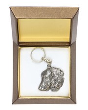 Dachshund Wire-haired, Wiener dog, Badger dog II - Silver-plated pendant with a