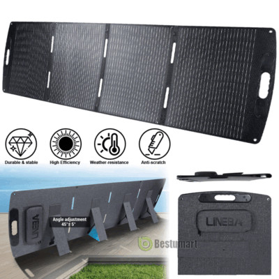 200W 100W Foldable Solar Panel with Adjustable Kickstand For Camping RV Off-Grid