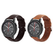 For Samsung Watch 5 pro/Gear S3 S2 Classic Leather Wrist Strap Band 42mm 46mm