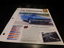 1968 Dodge Charger Spec Sheet Brochure Photo Poster