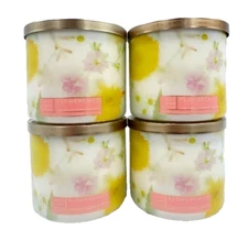 LOT of 4 White Barn Bath & Body Works Jar 3 Wick Candles Flowerchild 14.5 oz