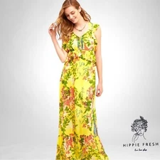 Anthropologie Plenty by Tracy Reece Yellow Sungrove Maxi Dress Size S