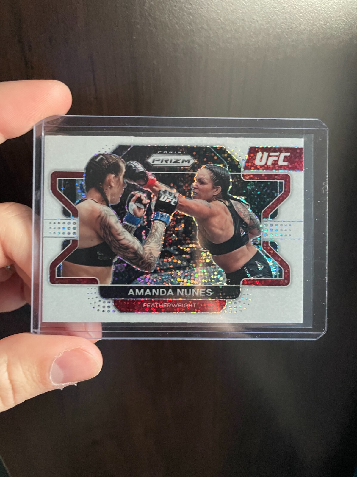 Amanda Nunes White Sparkle Prizm - 2022 Panini Prizm UFC #65 SP
