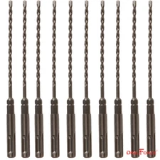 10PCS/Lot SDS 1/4" X7" Rotary Hammer Concrete Masonry Hex Drill Bit Carbide Tip