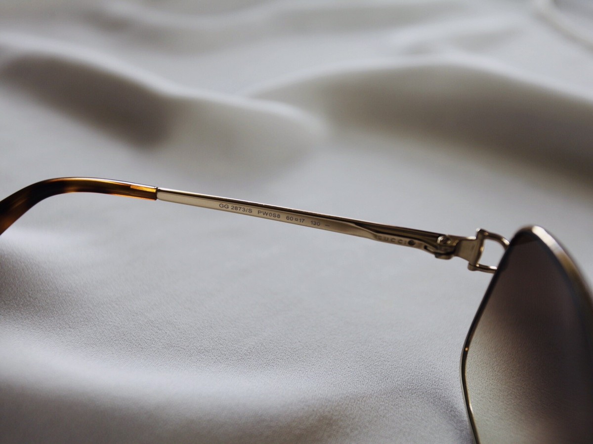GUCCI 2873/S Metal Brown Sunglasses Gucci 58mm Metal & Acetate Oval Sunglasses - Bergdorf Goodman main image 3