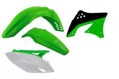 Plastik Kit Verkleidung Kotflügel Seitenteile Racetech Kawasaki KX 450F 09-11