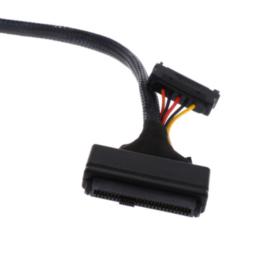 12g mini sas hd sff-8643 zu u.2 sff-8639 kabel mit sata power 1m
