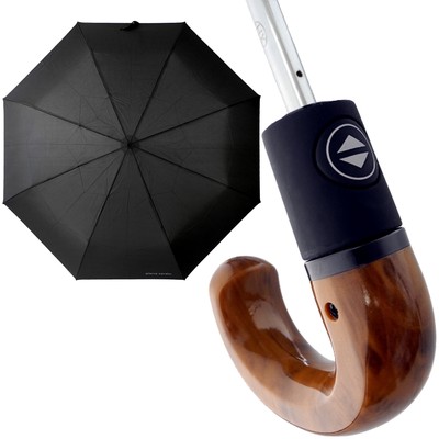 pierre cardin Herren-Regenschirm Hakengriff Taschenschirm Automatik Schirm neu