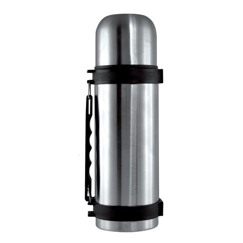 1.5L VACUUM THERMOS FLASK HOT & COLD WITH CARRY HANDLE STAINLESS STEEL