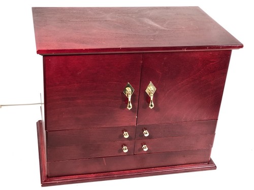 Lori Greiner 4Tier For Your Ease Only Jewelry Storage Box w/ Mirror