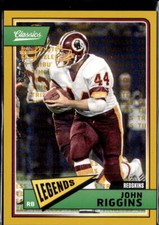 John Riggins 2018 Panini Classics #162 Timeless Tributes Gold #/99 Redskins