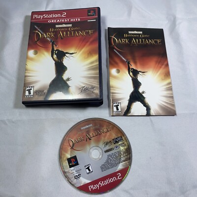 Baldur's Gate: Dark Alliance (PlayStation 2, 2005) Ps2 Black Label CIB Tested