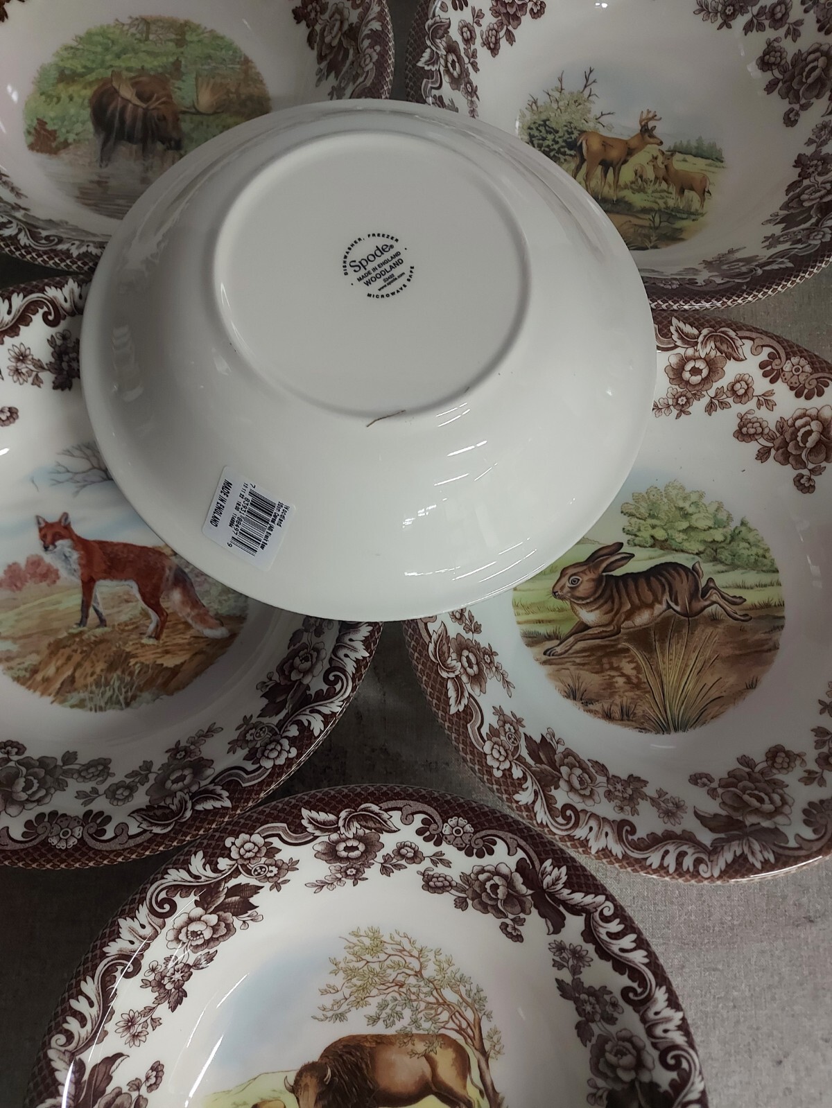Spode woodland set of SIX Ascot bowls 6 unique designs all land