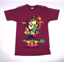 Vintage 1994 Taz Looney Tunes All Over Print T-Shirt Signal Artwear Sz M READ
