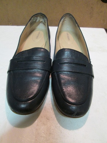 Lands Ends Blue Leather Slip-on Shoes 6 B - Picture 2 of 7