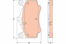 TRW GDB1778 brake pad set, disc brake for Porsche