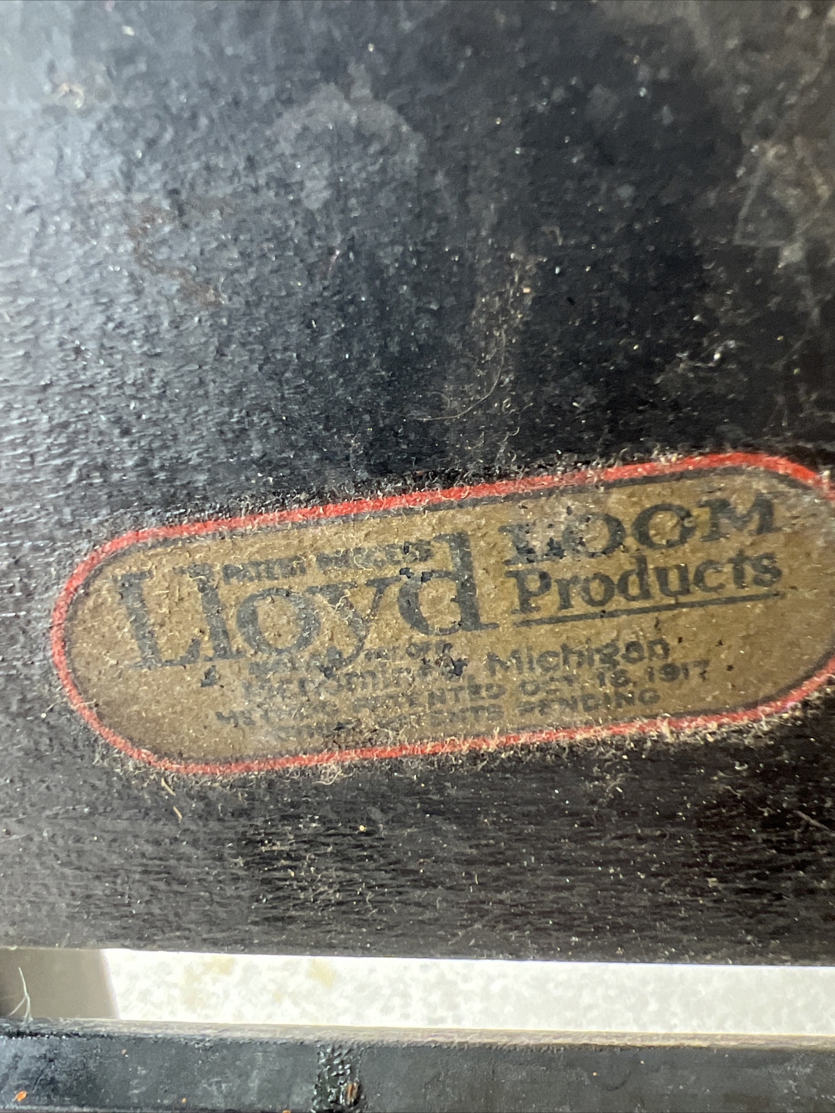 Menominee Mi LLOYD LOOM PRODUCTS METAL FOLDING CHAIR WOOD 1920s Labeled