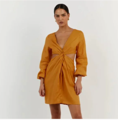 NWT DISSH Tina Marigold Linen Mini Dress AU 8, US S/4 RV$130 | eBay NWT DISSH Tina Marigold Linen Mini Dress AU 8, US S/4 RV$130 | eBay