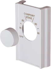 White Double Pole Line Volt Thermostat Cover with Line Volt Knob for Old Style D