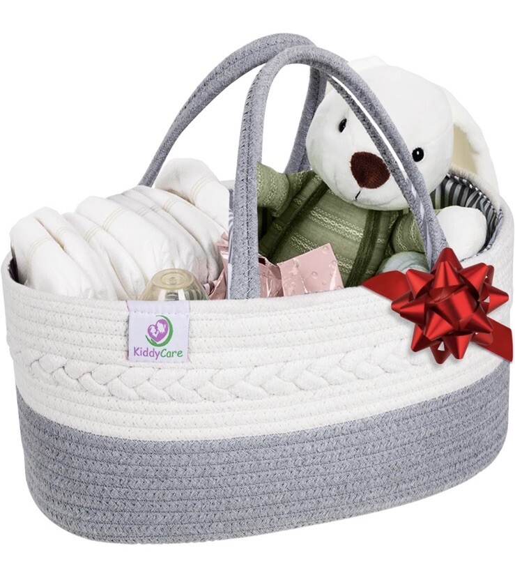 Tote Caddy Organizer W/ Divider Nursery Storage Basket, 15.7